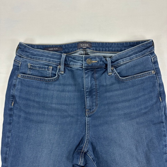 NYDJ Sheri Slim Women Blue Denim Jeans Lift Tuck Technology Sure Stretch Size 12 - Picture 6 of 10